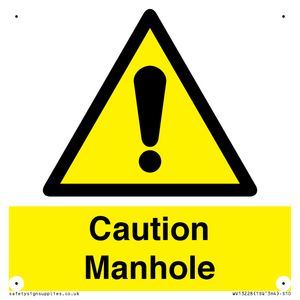 Caution Manhole